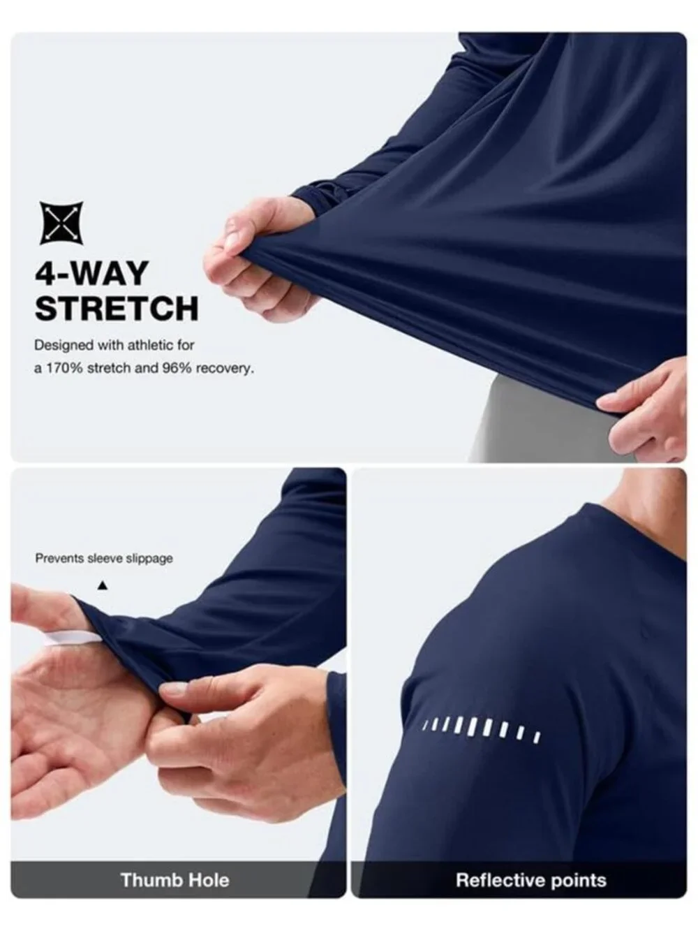 Men's Sun Protection Long Sleeve Shirts UPF 50+